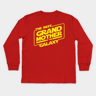 The Best Grandmother in the Galaxy Grandma Grandmother Gift Kids Long Sleeve T-Shirt